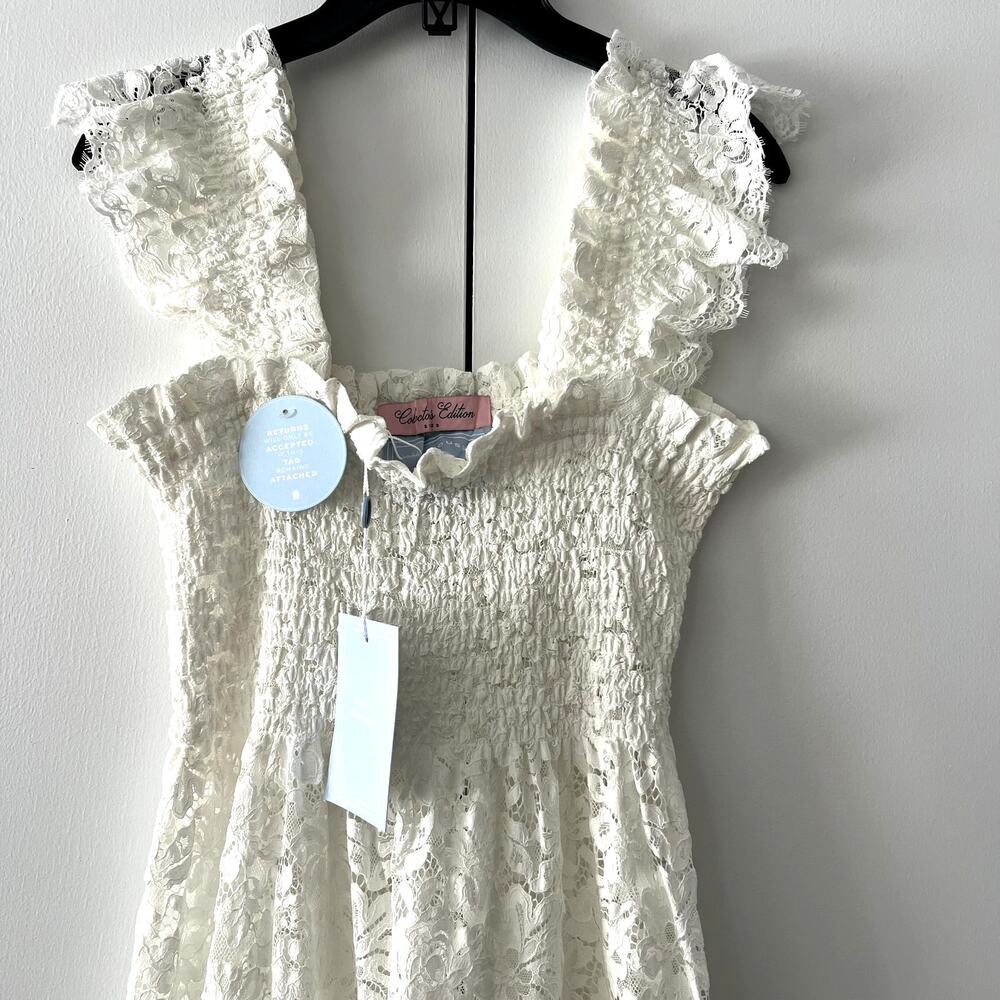 Hill House The Collector's Edition Ellie Nap Midi Dress White Lace Size M New - Picture 4 of 10